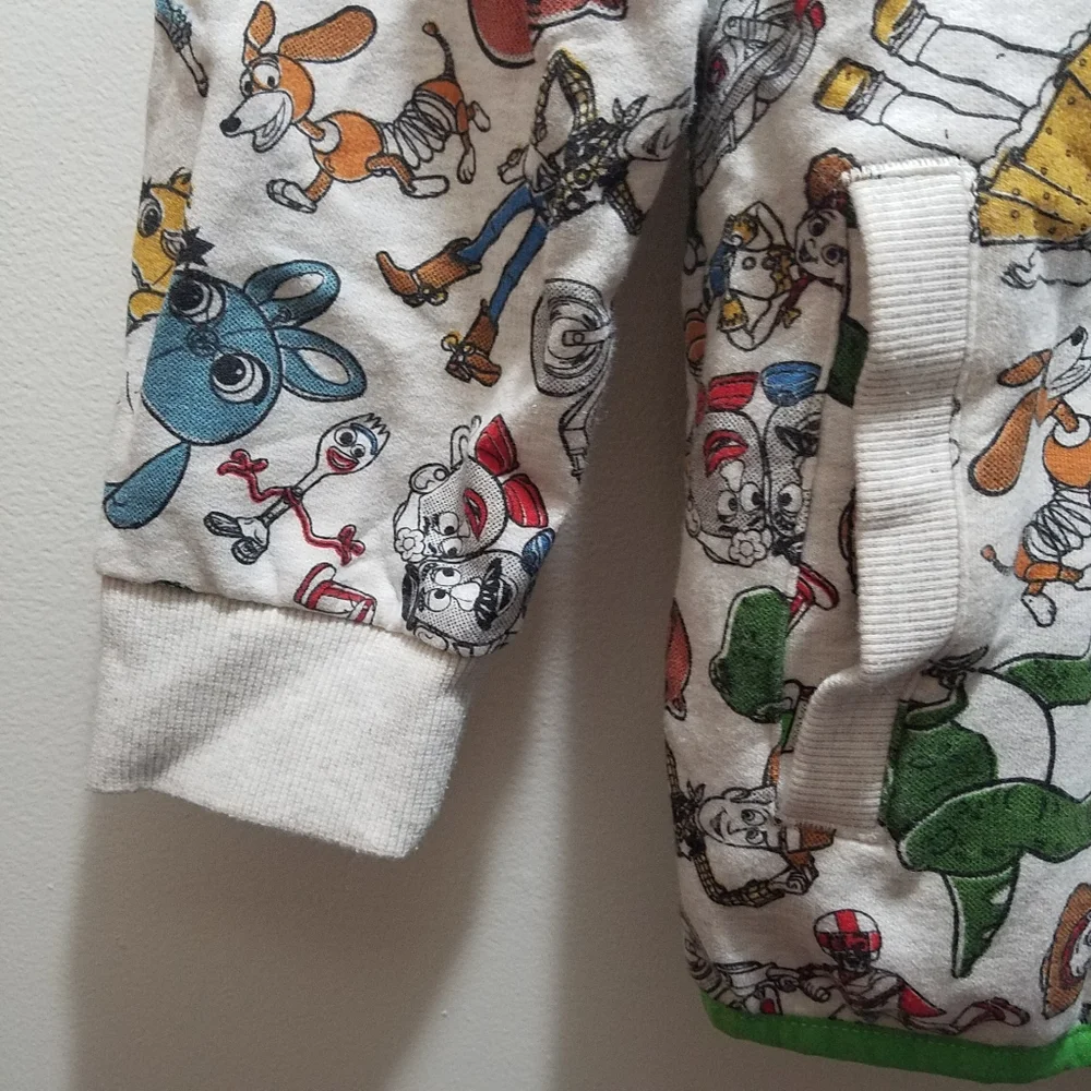 Pixar Toy Story 4 Character Cartoon Print Kids Hoodie Zip 9/10 Disney Sweatshirt - Picture 8 of 13